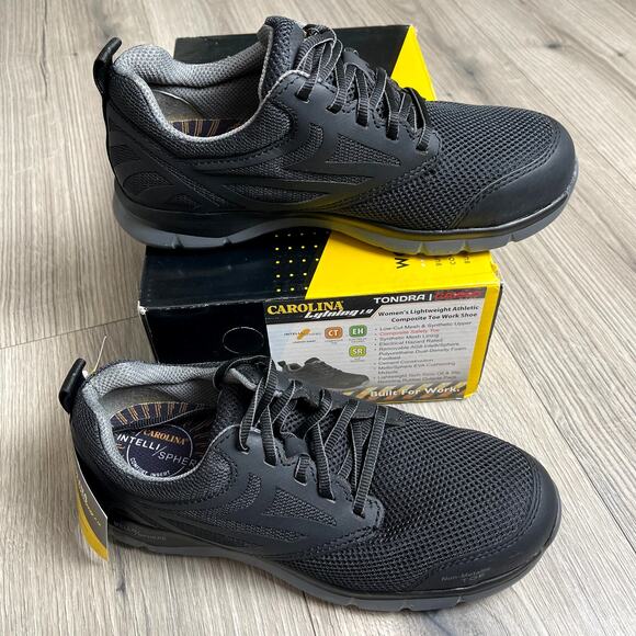 Carolina CA1940 Tondra Composite Toe Work Shoes Black Womens 8 W Wide - $107 - Picture 1 of 8